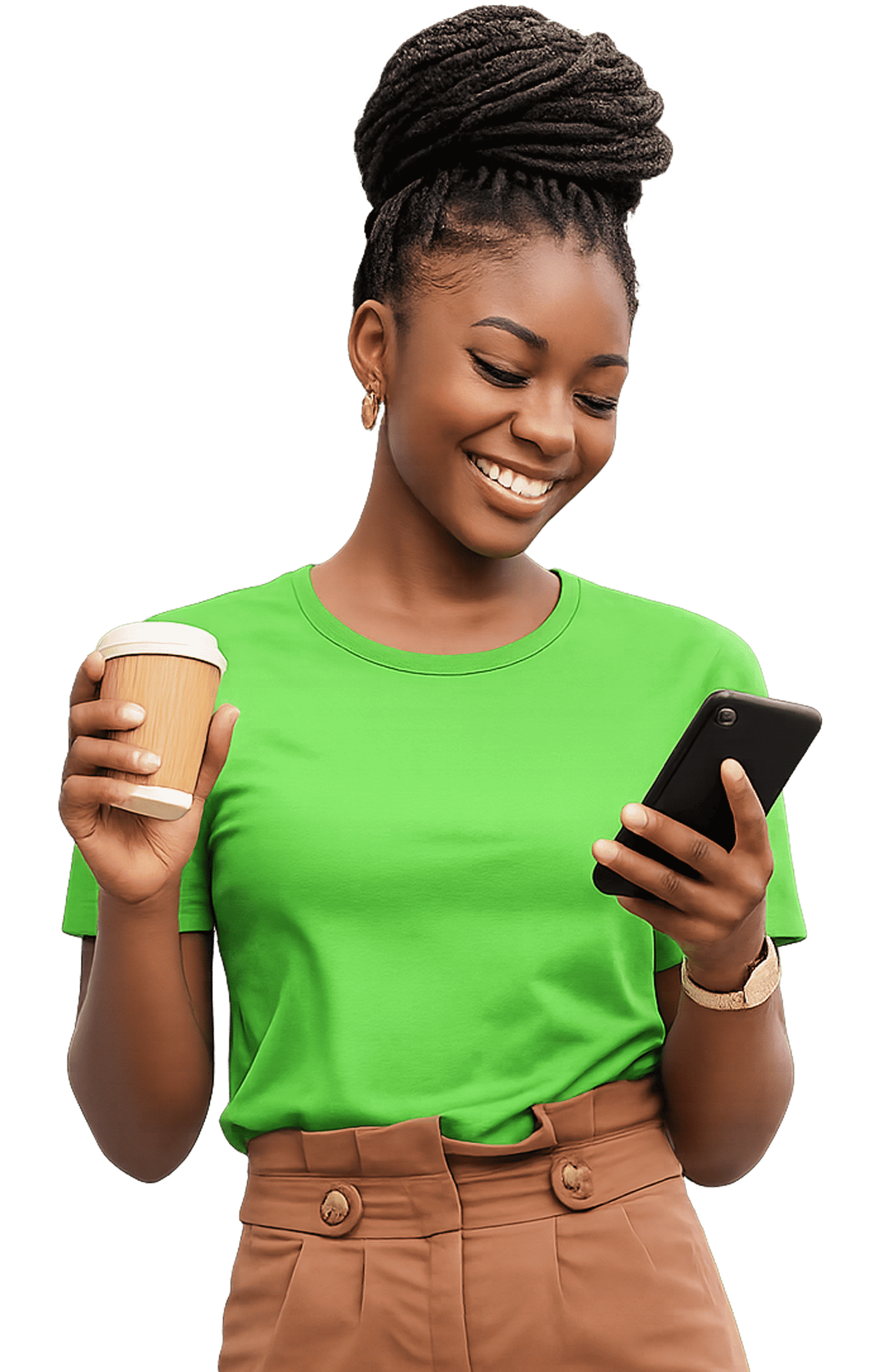 Personne utilisant SOS PharmaPlus sur smartphone